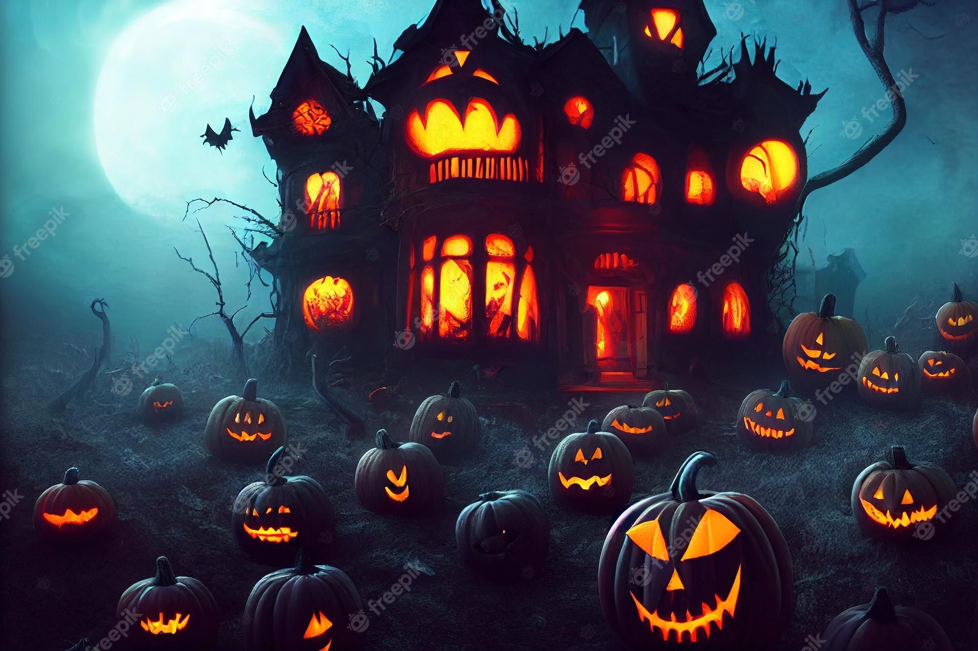 Premium Photo Halloween Pumpkin Background