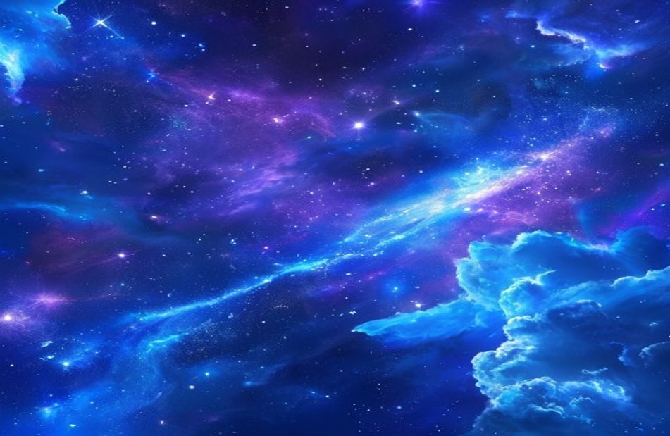 Blue Space Wallpaper