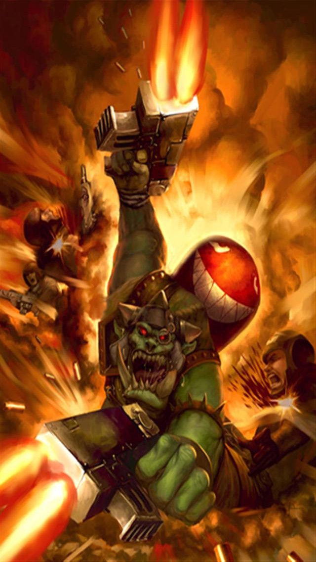 Warhammer Kamikaze Orc Art iPhone Wallpaper S 3g