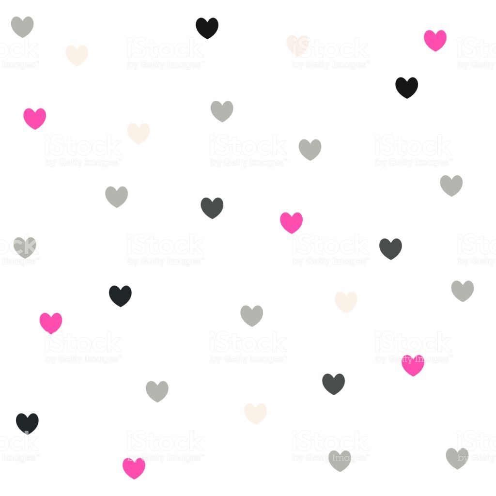 Cute Multicolour Heart Symbol Seamless Pattern Background