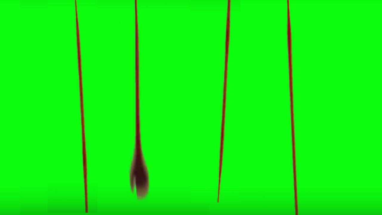 Blood Pouring Green Screen HD