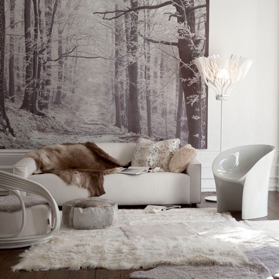 Winter inspired living room wallpaper wallpaper designs