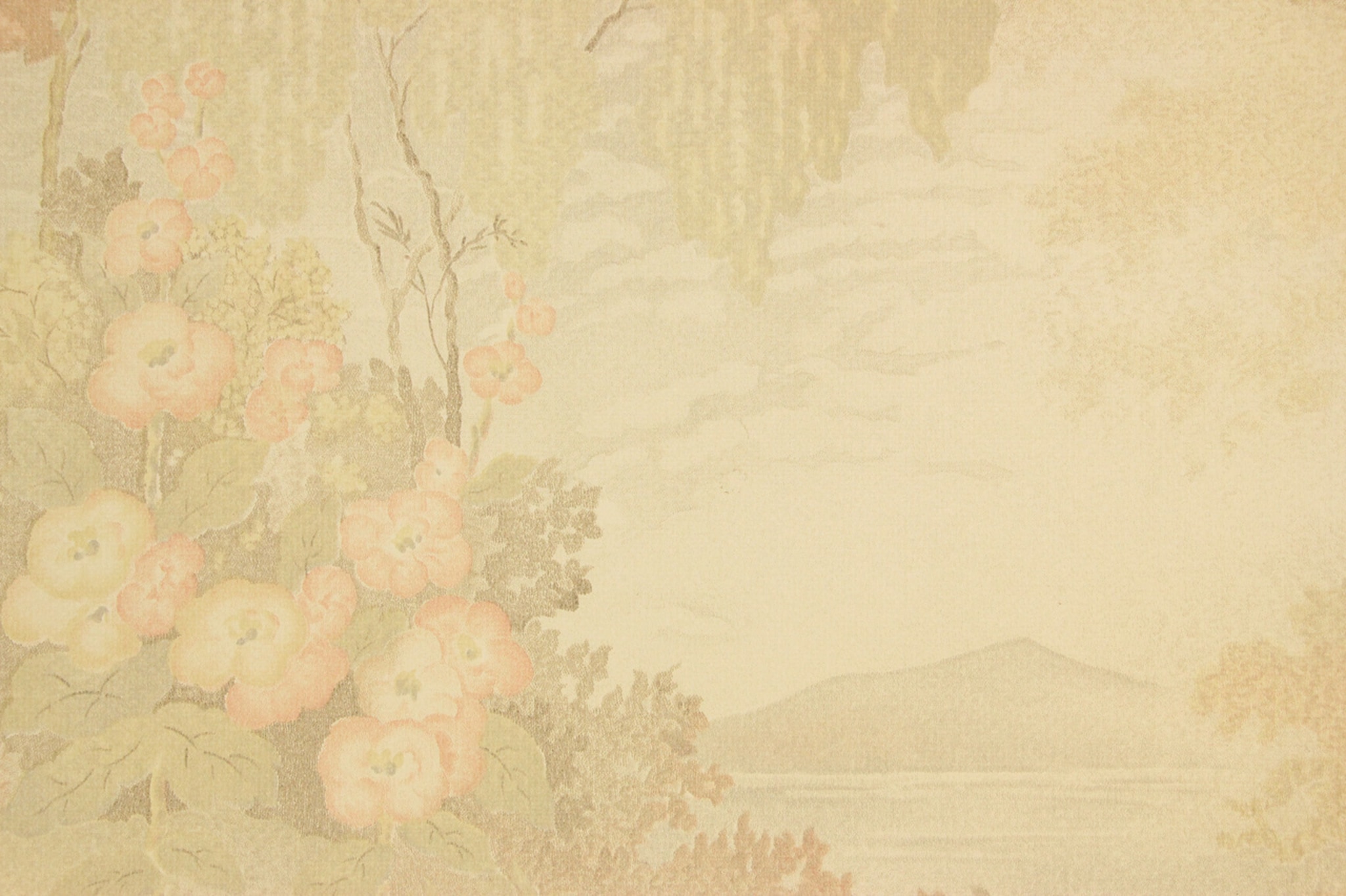 1930s Vintage Wallpaper Scenic Lake Rosie S