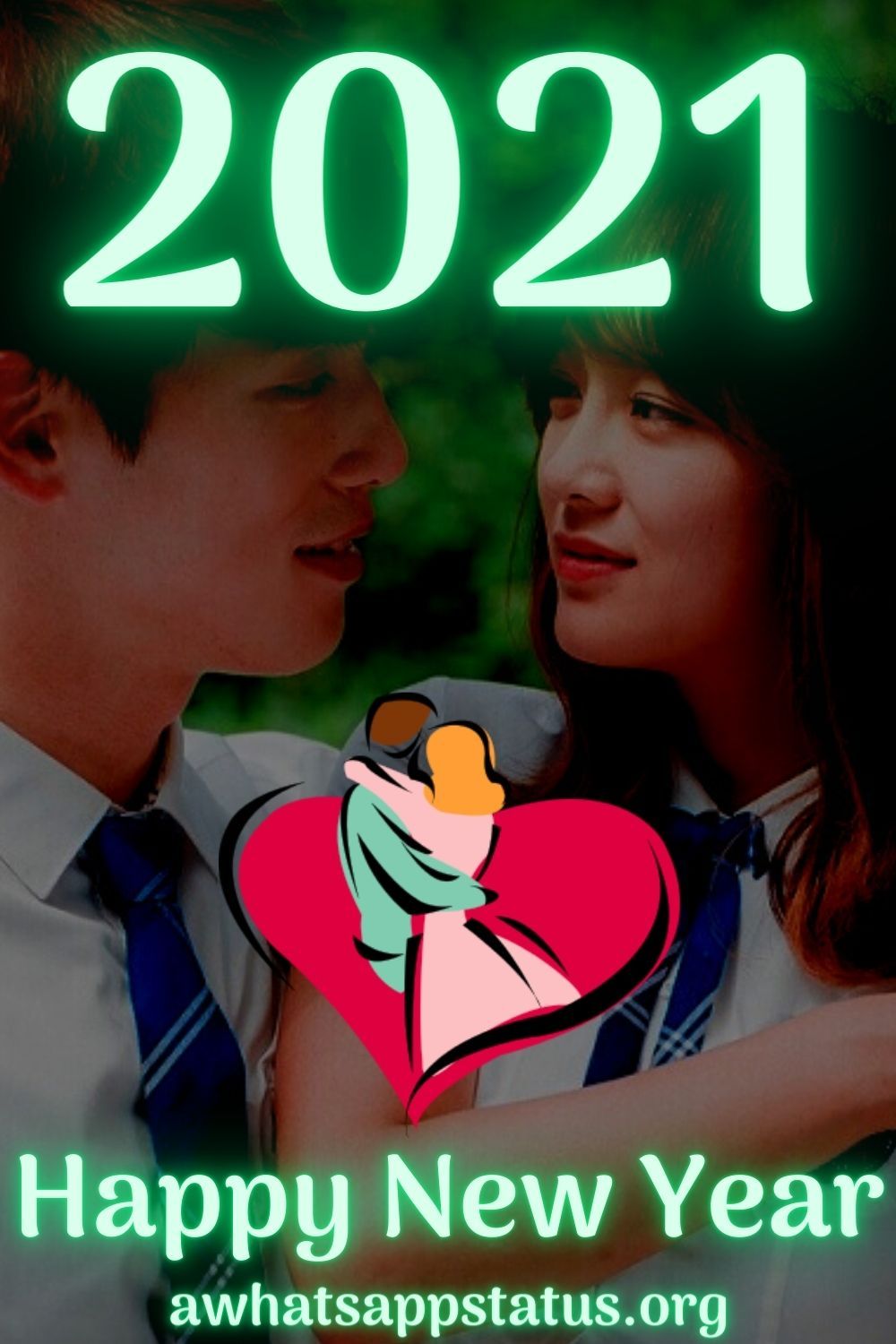 Happy New Year Wallpaper Cute Couple Background With