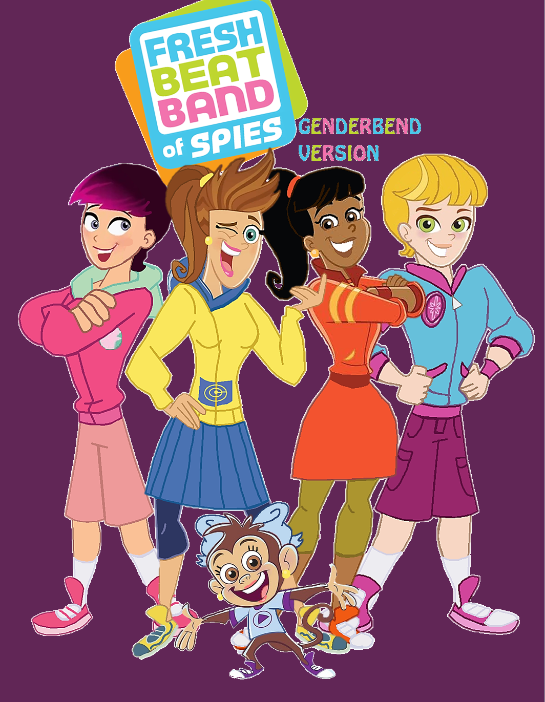 Genderbent The Fresh Beat Band of Spies Cover Childhood