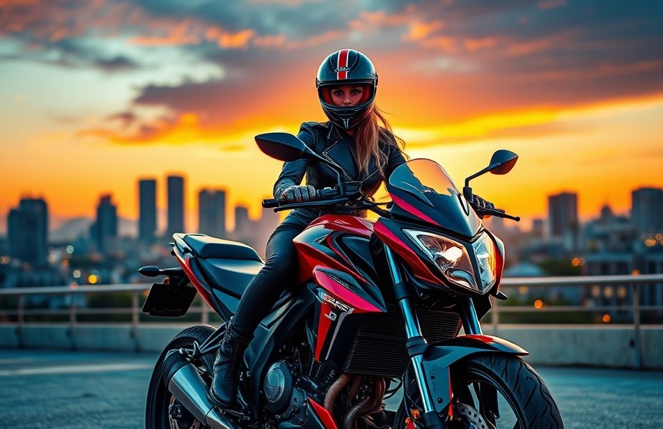 Motorcycle Girl Wallpaper