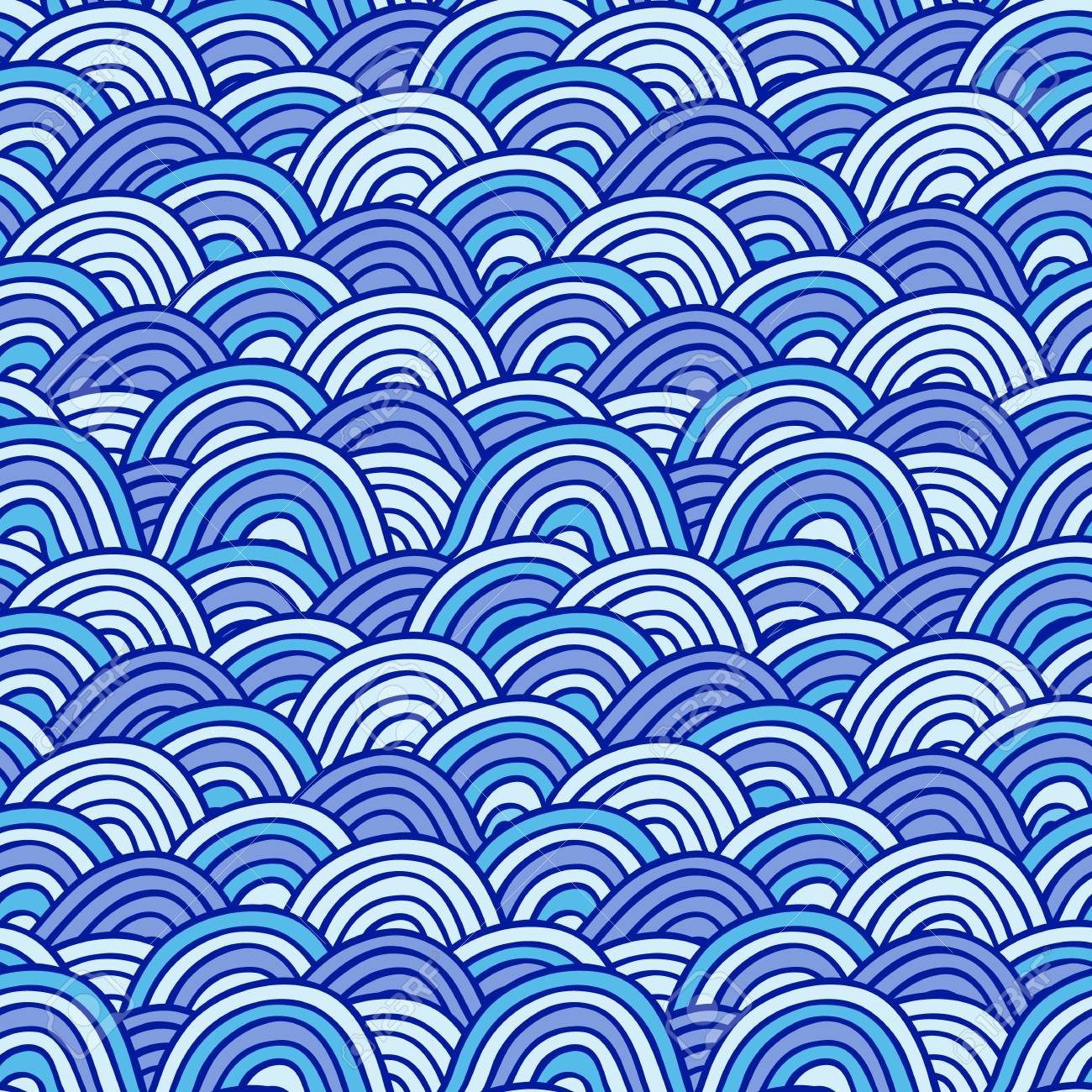 Wave Pattern Seamless Background Textile Wallpaper Design