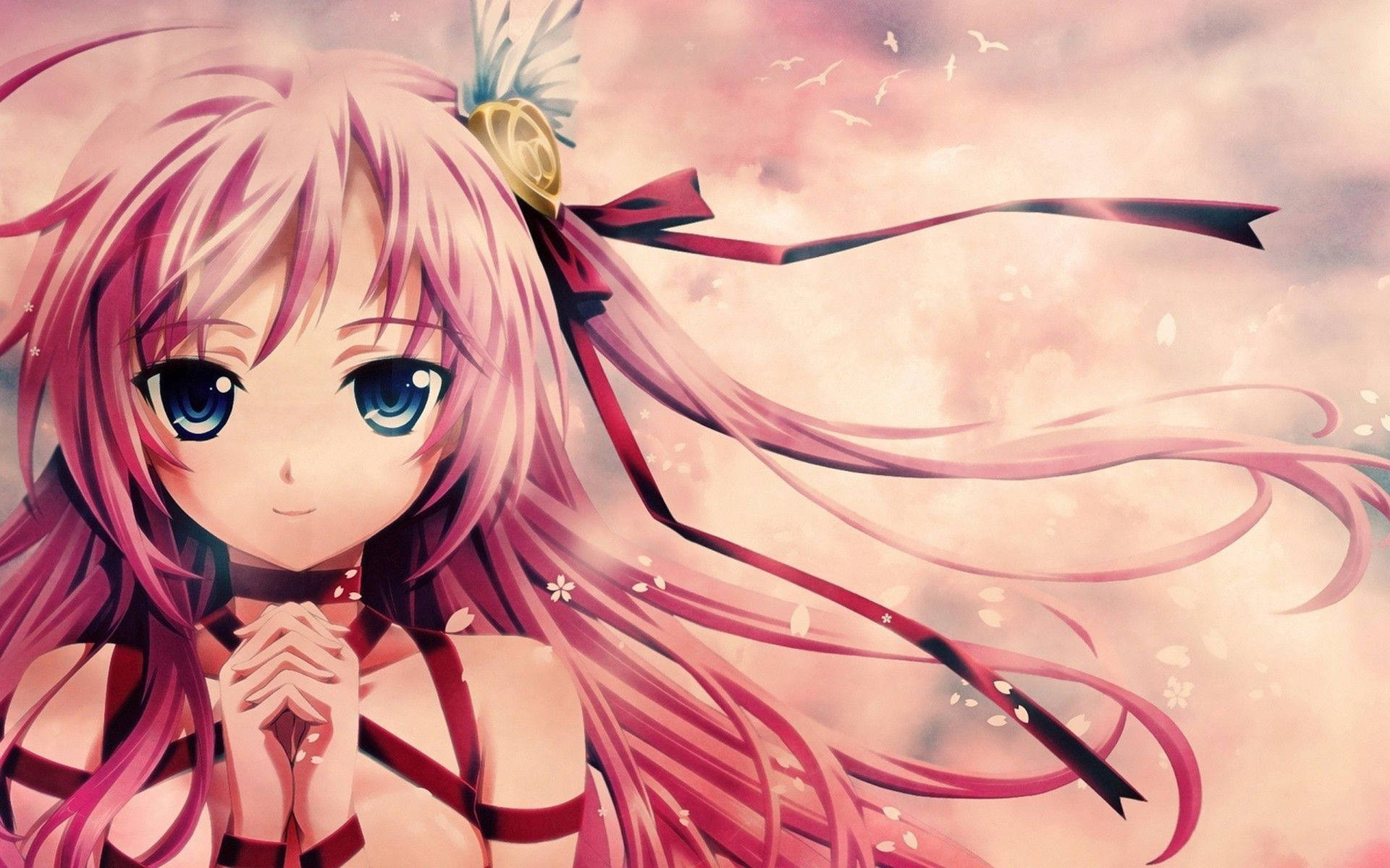Pink Anime Aesthetic Wallpaper