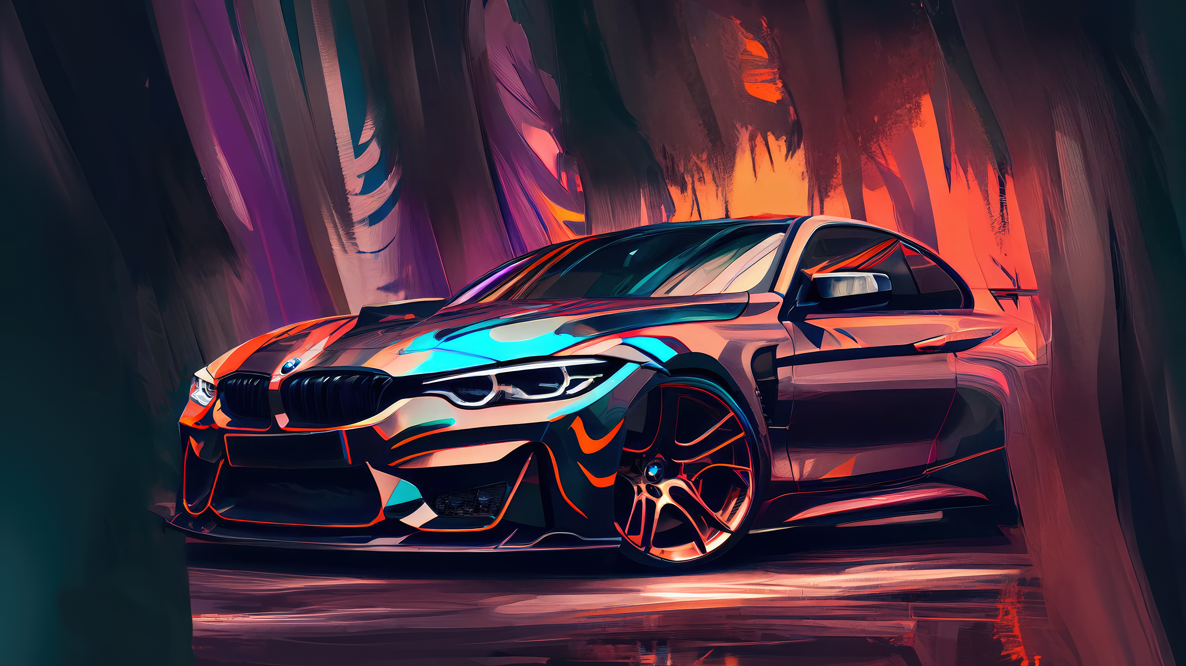 Bmw M4 Artificially Forestry A I R Wallpaper