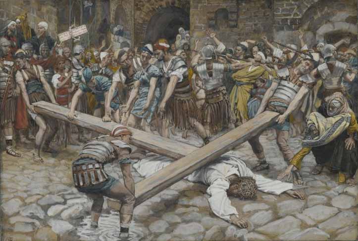 Tissot Simon The Cyrenian Pelled To Carry Cross With Jesus