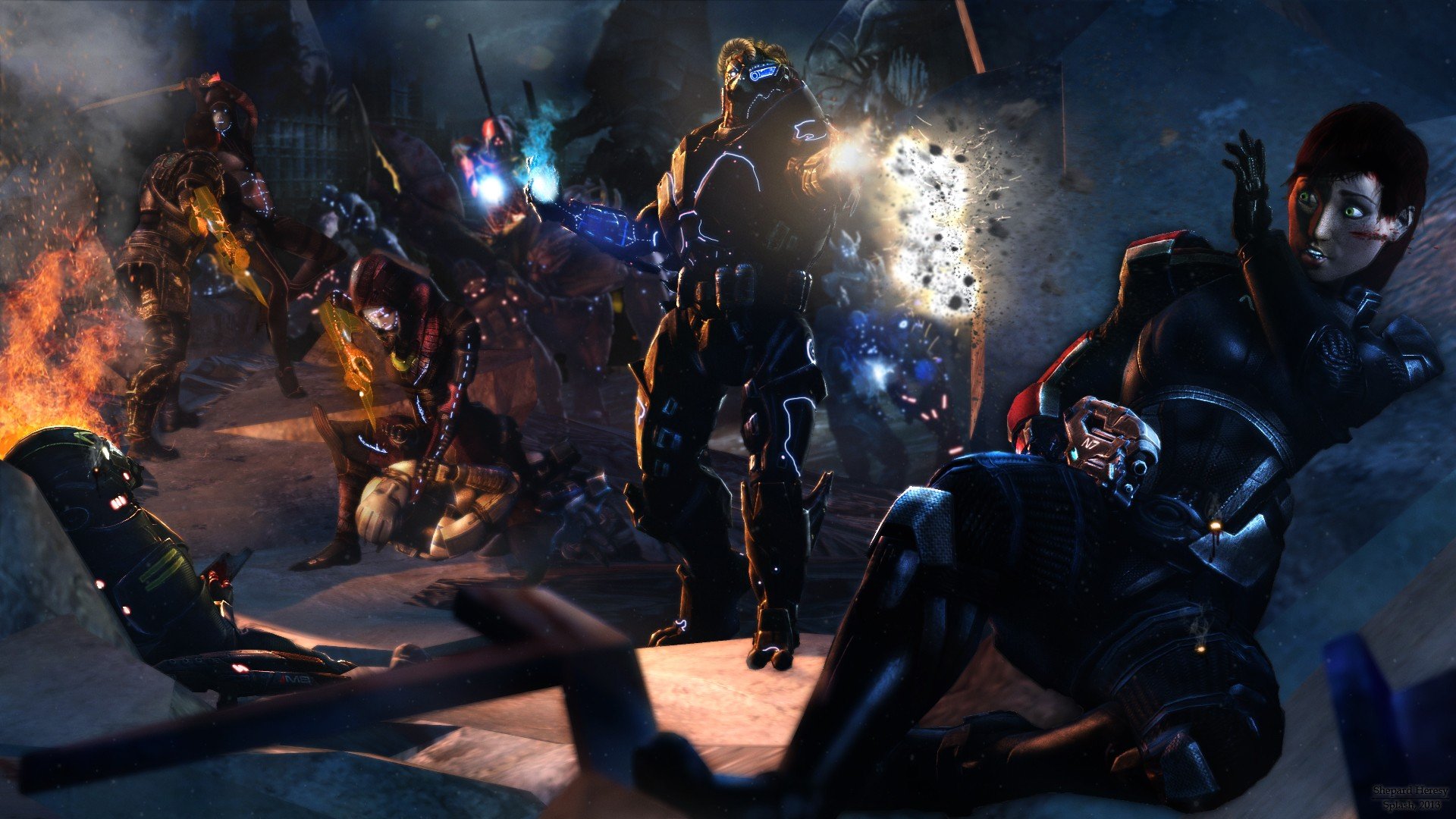 Video Games Outer Space Mass Effect Commander Shepard Quarian