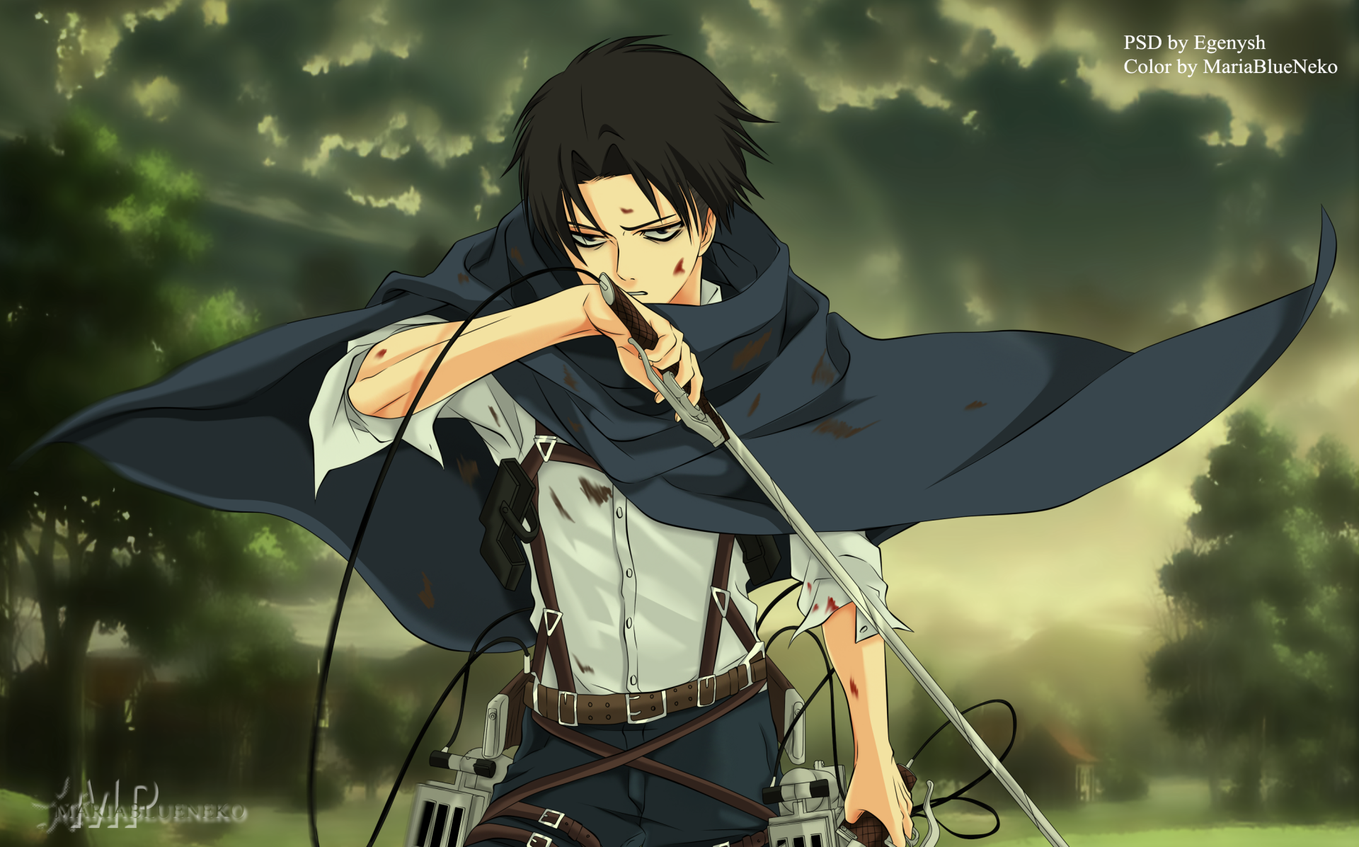 Wallpaper 4k Anime Levi Titan Attack Ackerman HD Pc Desktop