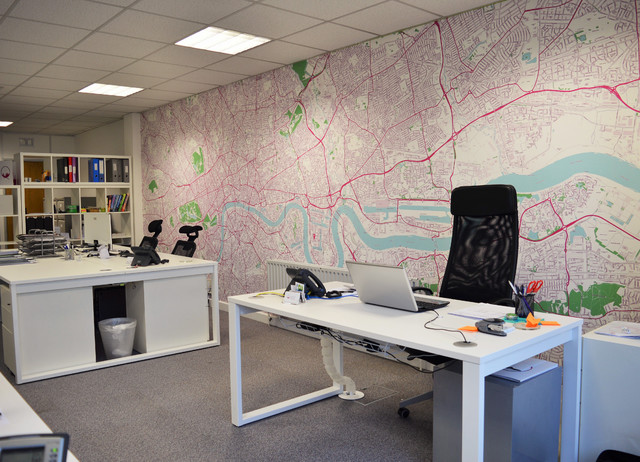 Custom Map Wallpaper London By Wallpapered