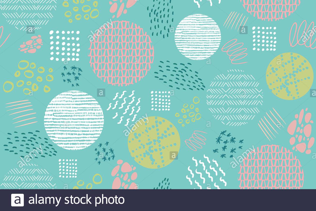 Abstract Pastel Seamless Repeat Pattern Perfect For Folk Modern