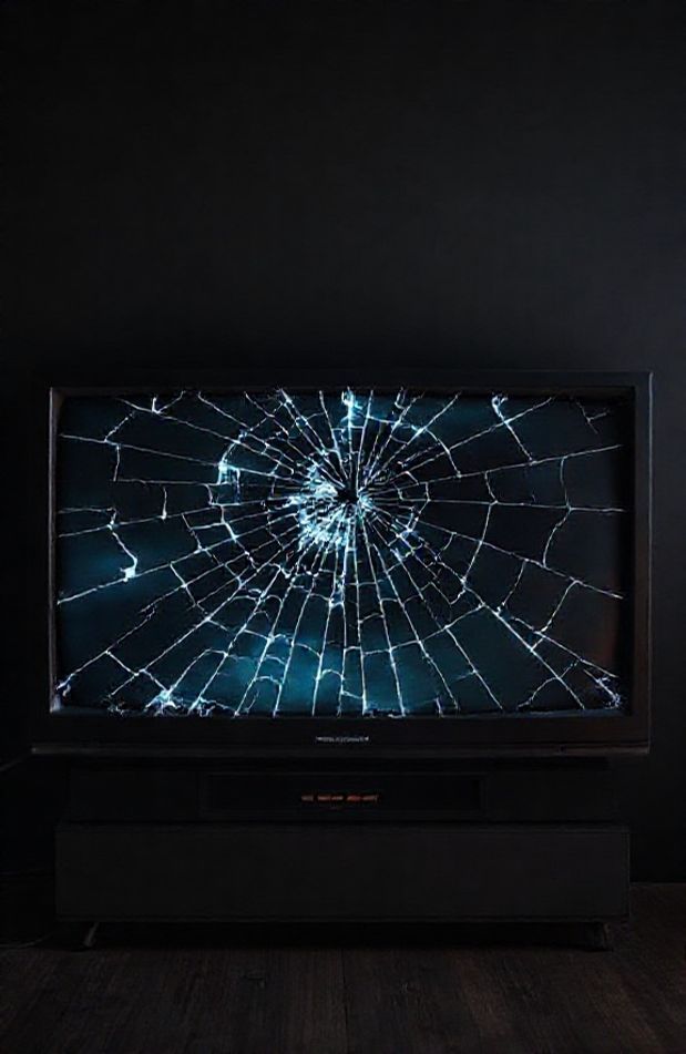 Cracked Tv Screen Prank Wallpaper