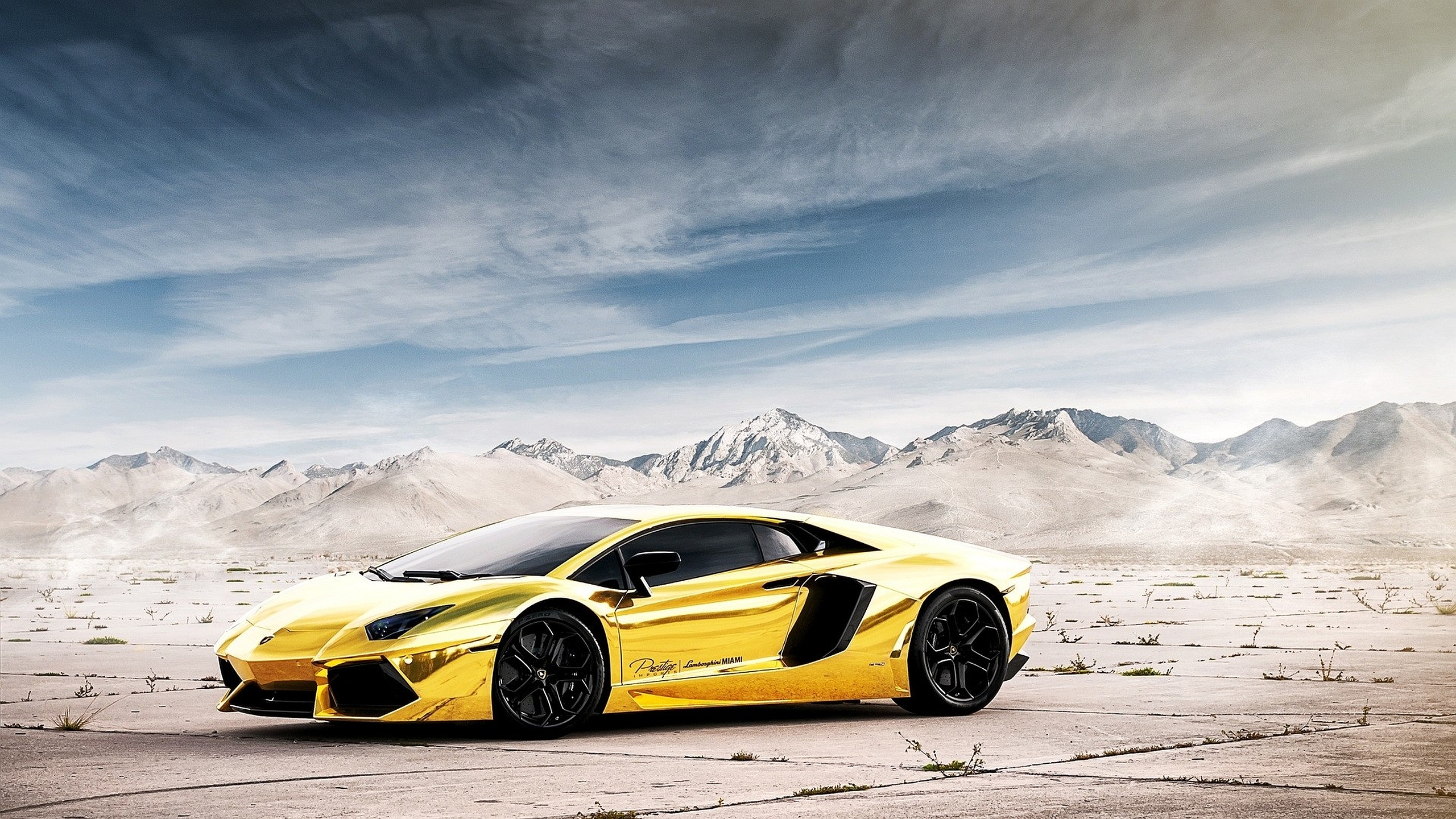 Yellow Lamborghini Project Au79 Sport Car Image Wallpaper