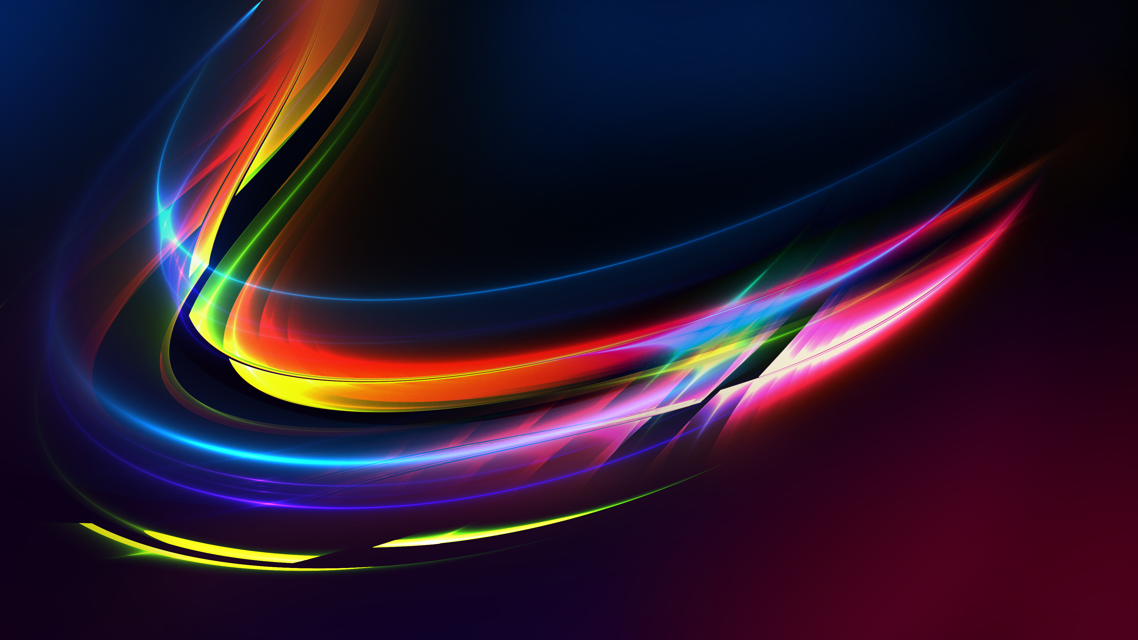 Abstract 4k background with vibrant swirling lines of color