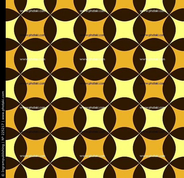 Pictures Illustrattion a wallpaper sixties style in brown and gold 646x626