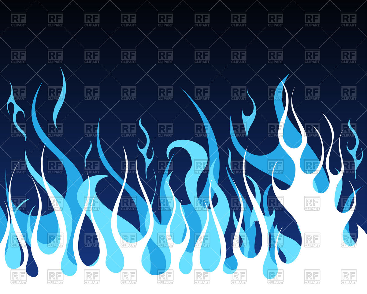 Blue Fire Flames Clipart