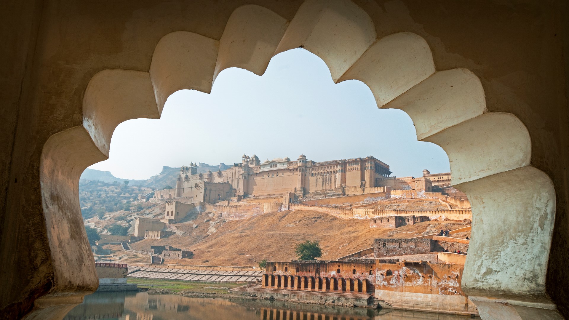 The Incredible Amber Fort Near Jaipur Rajasthan India Windows