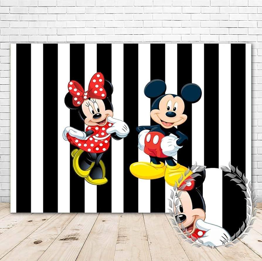 Amazon Youran Mickey Mouse Backdrop Black And White