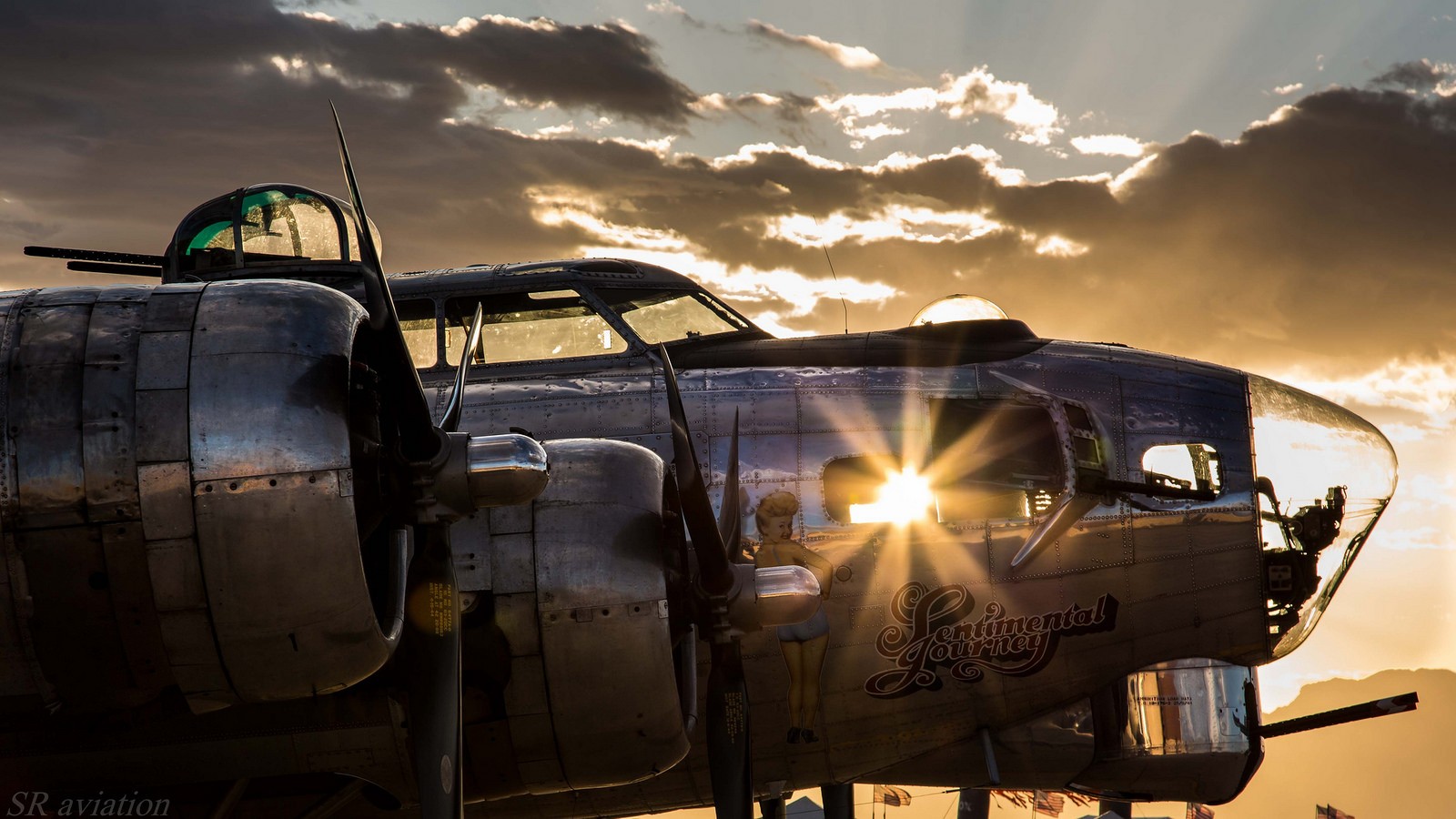 Photography Aviator Clouds Sun Rays Legends Park Boeing B