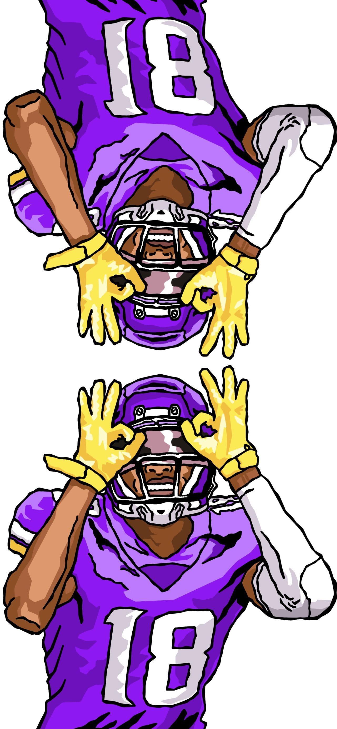 Justin Jefferson Wallpaper I Drew R Minnesotavikings