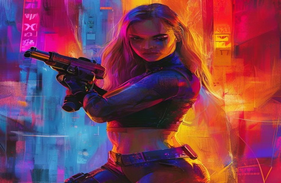 Girl With Gun Wallpaper