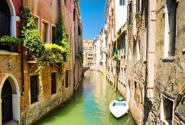 Wallpaper Italy Venice Water Canal Bridge Boat Desktop