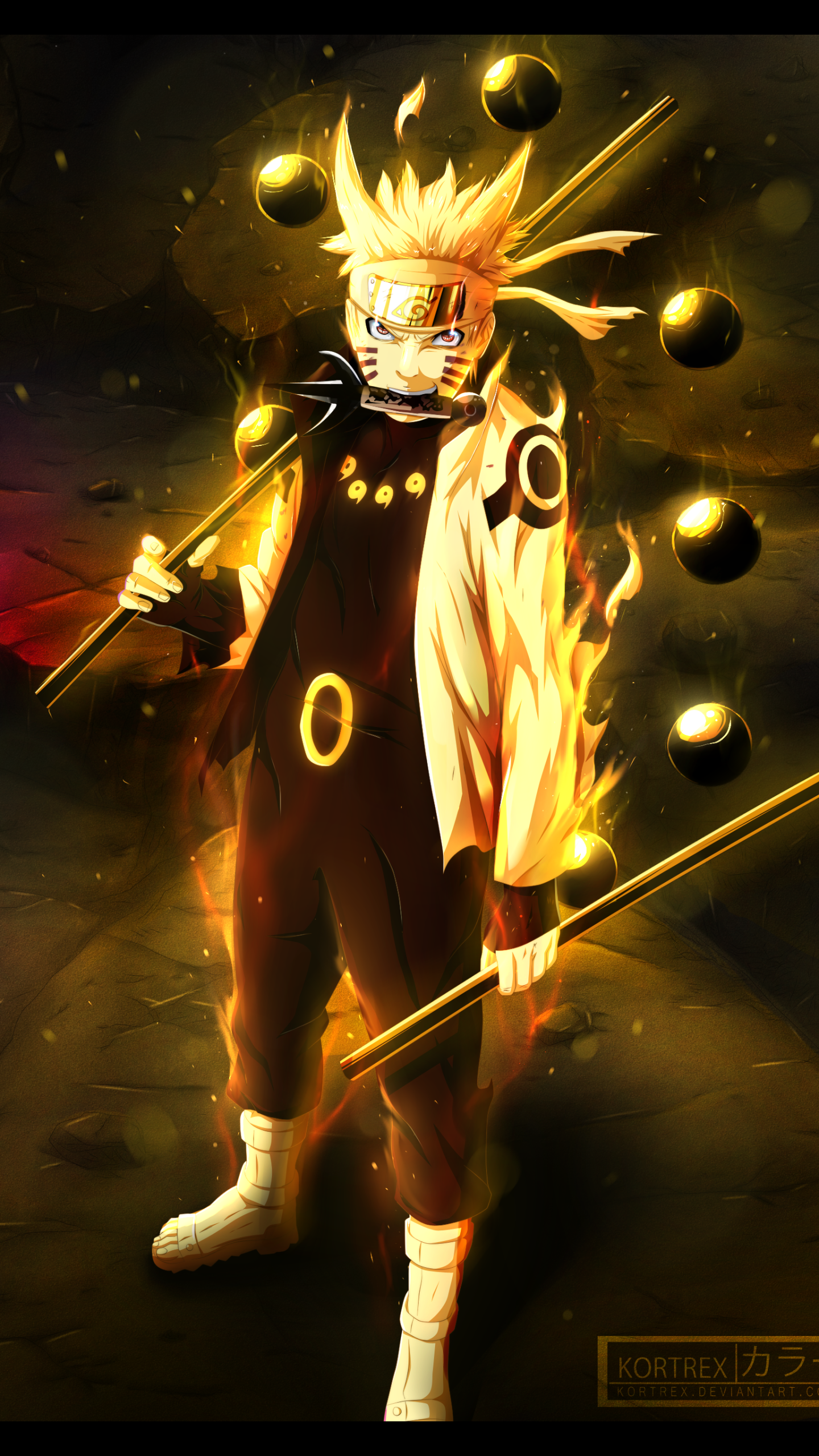 Naruto (Kurama Mode) Wallpaper [Naruto Mobile] by Maxiuchiha22 on DeviantArt
