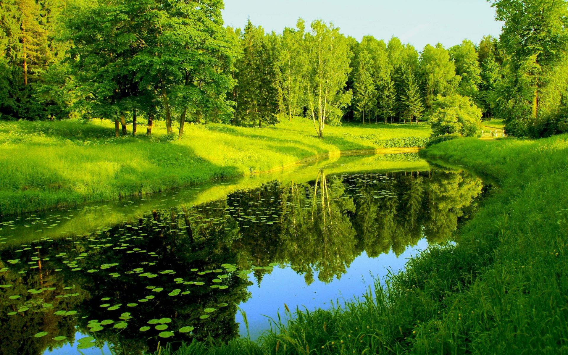 Green Landscape Wallpaper Top Background