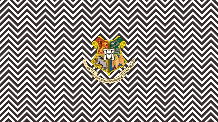 Hogwarts Crest on chevron widescreen desktop wallpaper Widescreen
