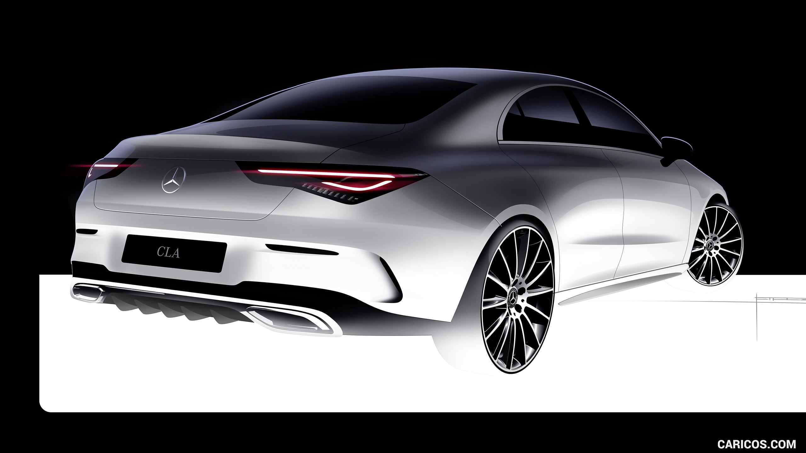Free download 2020 Mercedes Benz CLA 250 Coupe Design Sketch HD