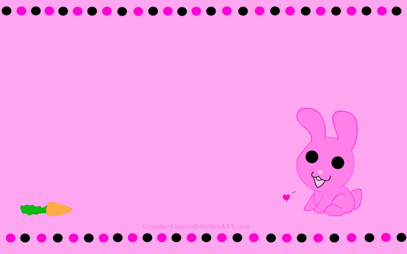 Pink Bunny Wallpaper By Guardiankitsune