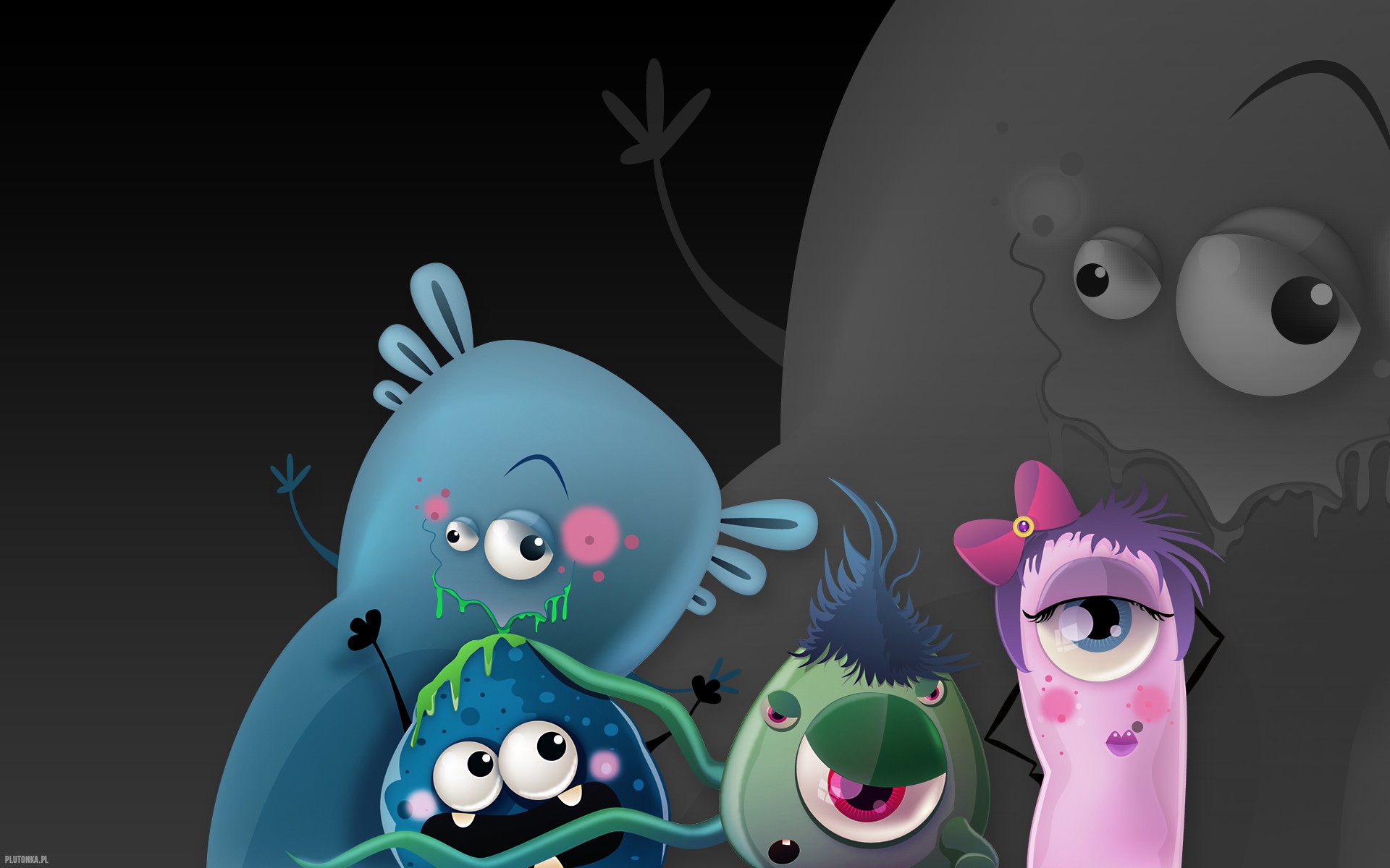 The Cute Monsters Wallpaper iPhone