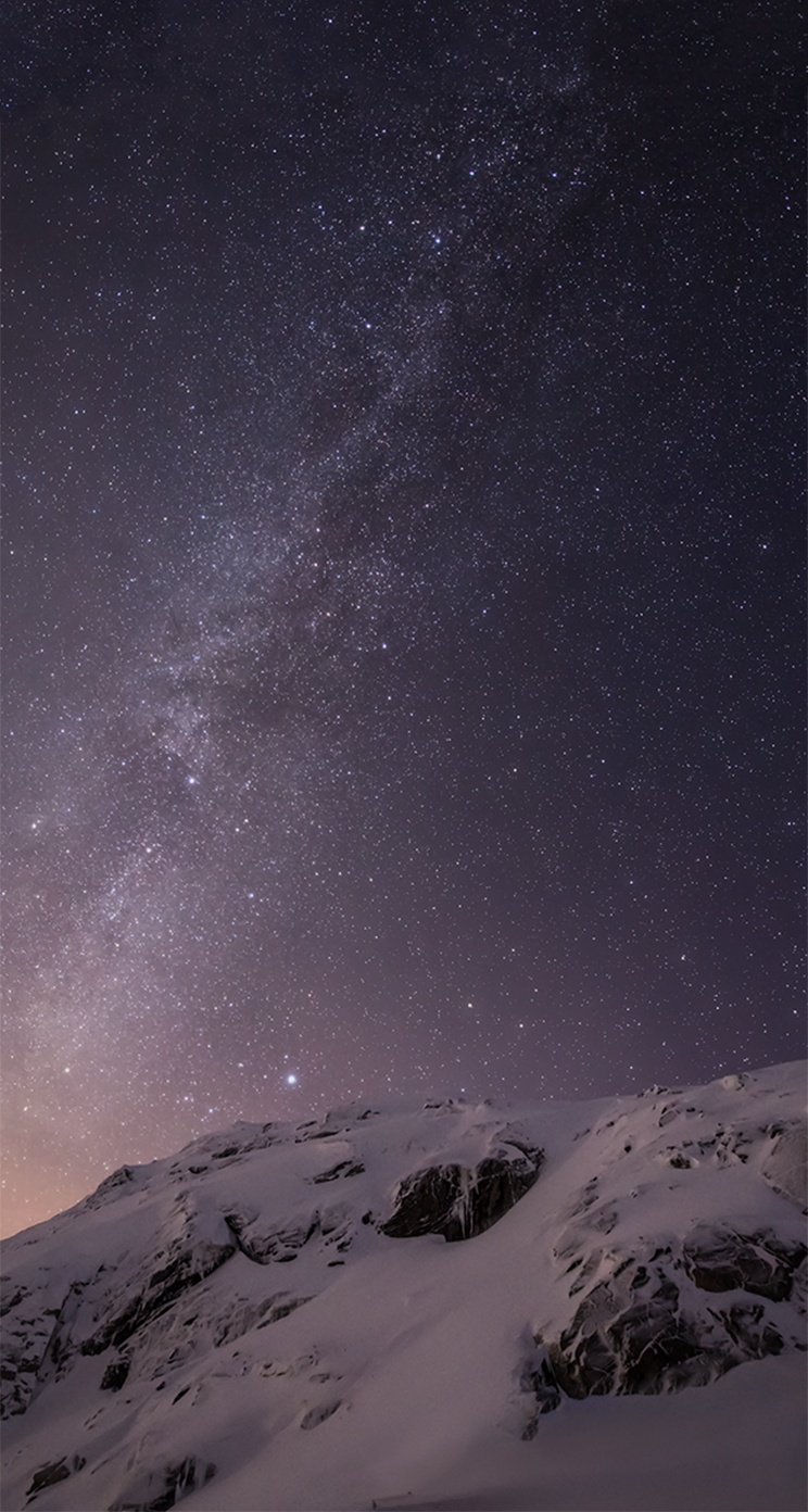 Ios Milky Way Over Mountain Parallax Default iPhone Wallpaper