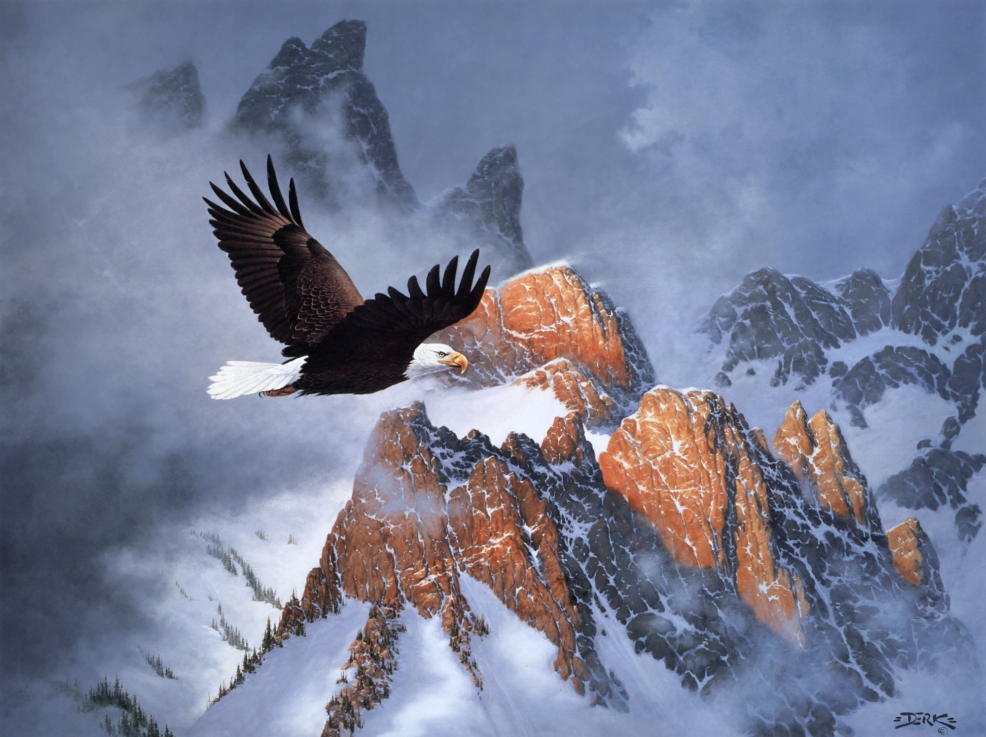 Hansen Mountains Eagles Wallpaper