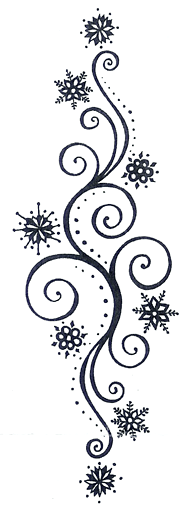 Snowflake Swirl Background Lace