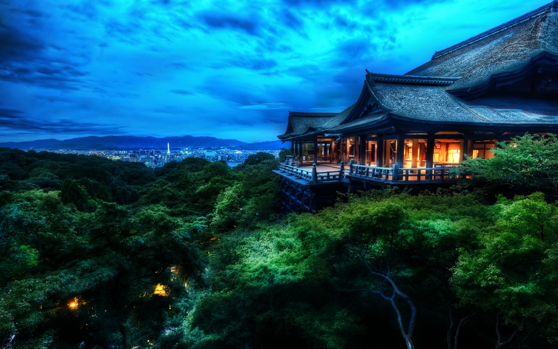 The Treetop Temple Kyoto Japan HD World Wallpaper Widescreen