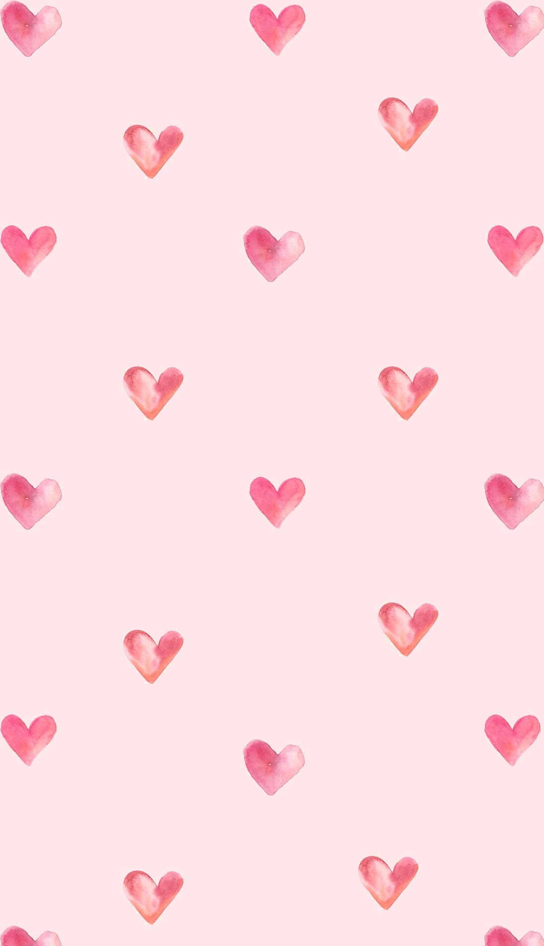 Pink Aesthetic Hearts Valentine Background Wallpaper