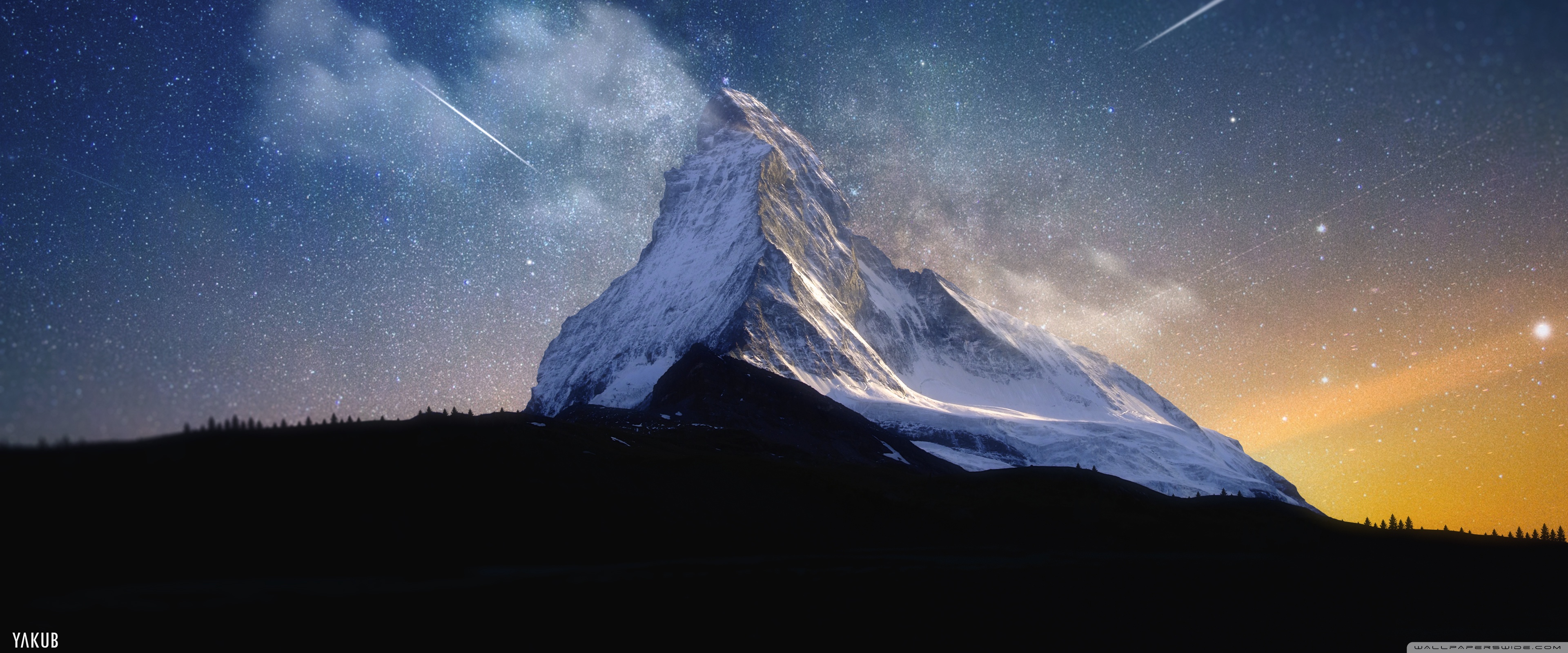 Milky Way Mountain By Yakub Nihat UltraHD Wallpaper