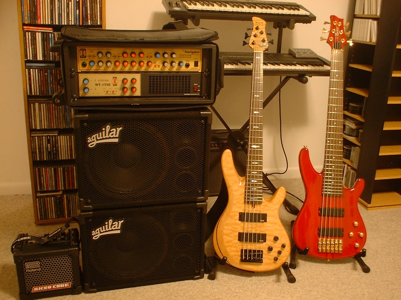 Two Guitars And Amp Stack
