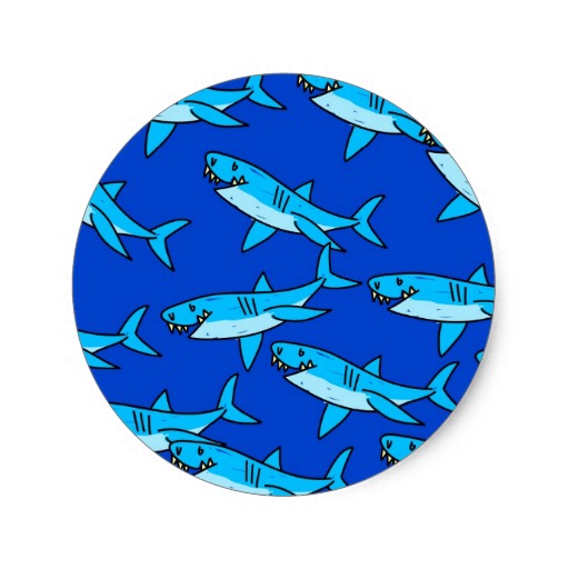 Shark Wallpaper Classic Round Sticker
