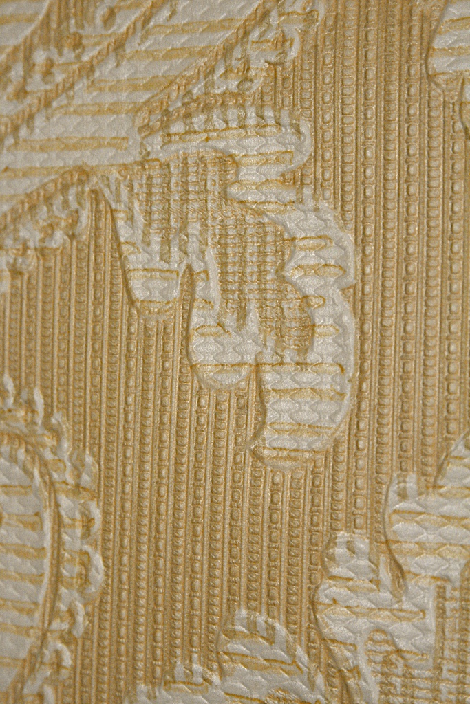Embossed Wallpaper With Baroque Pattern