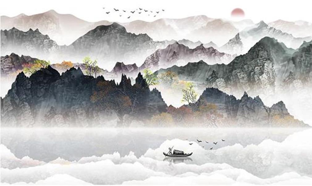 Wholesale And Retail 3d Wallpaper Chinese Style Landscape Painting