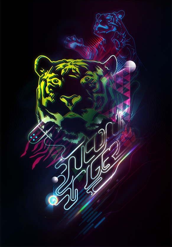 Go Back Gallery For Neon Tiger Wallpaper