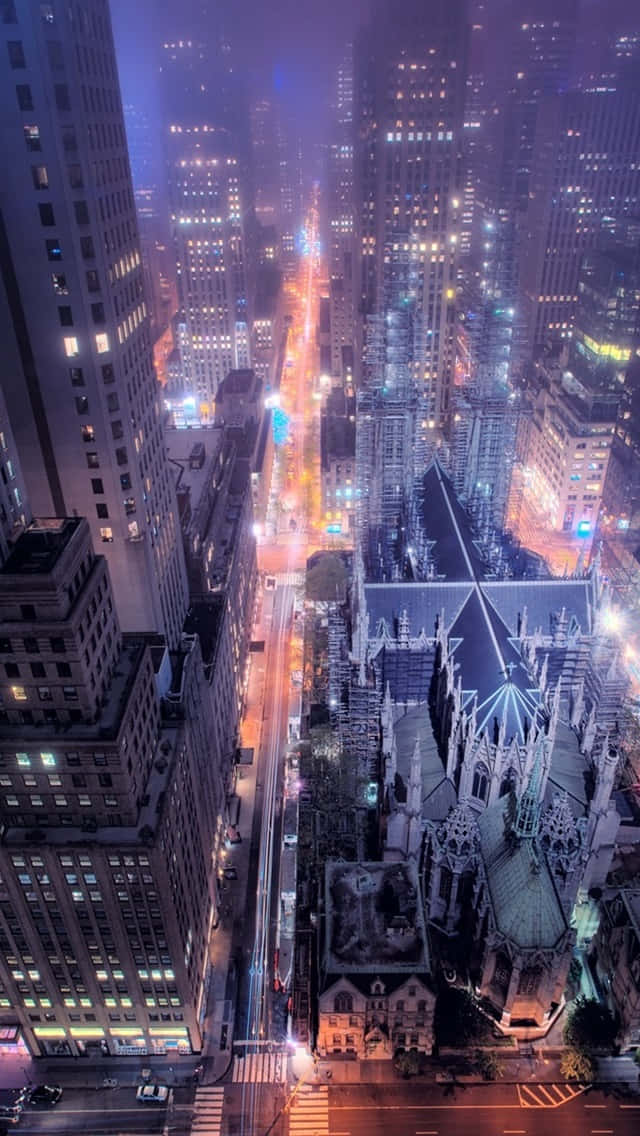 New York City Night iPhone Wallpaper