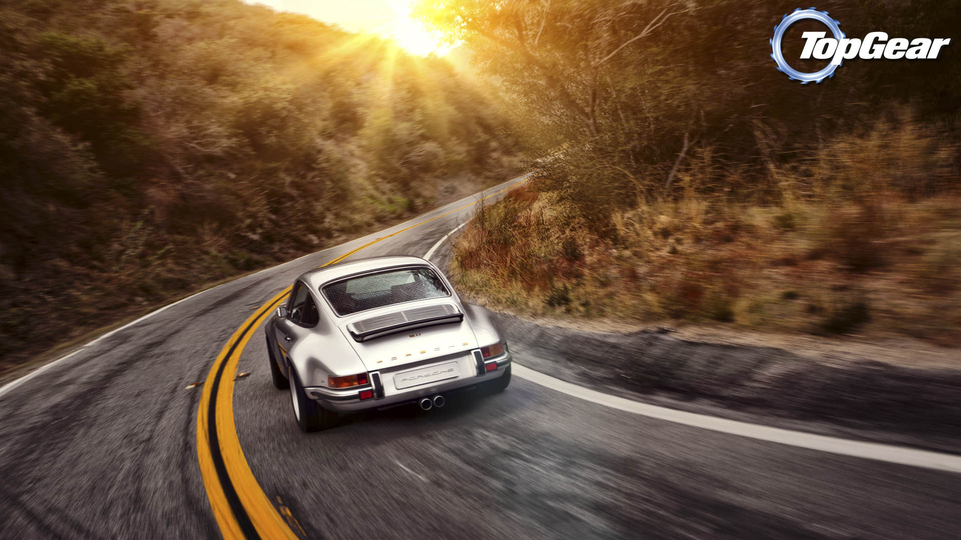 Old Porsche Top Gear Full HD Wallpaper