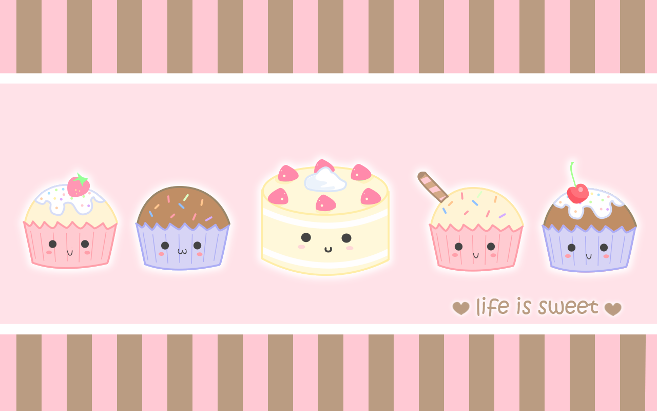 Cute Cartoon Cupcake Wallpaper Jpg