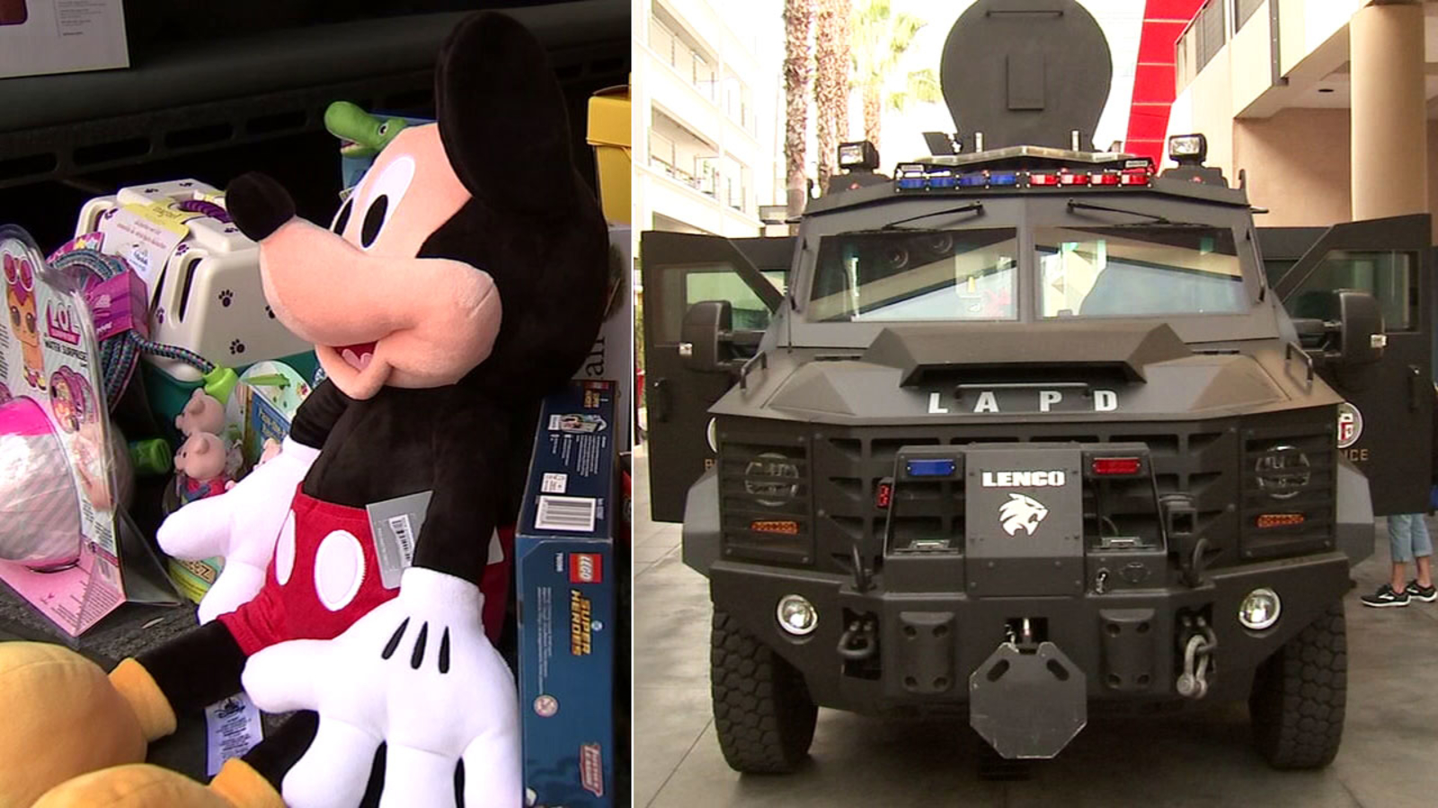 Lapd Swat Vehicle Filling Up With Toys For Kids In Need Abc7 Los